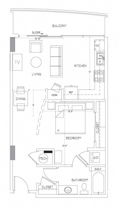 Floorplan at Glass House by Windsor